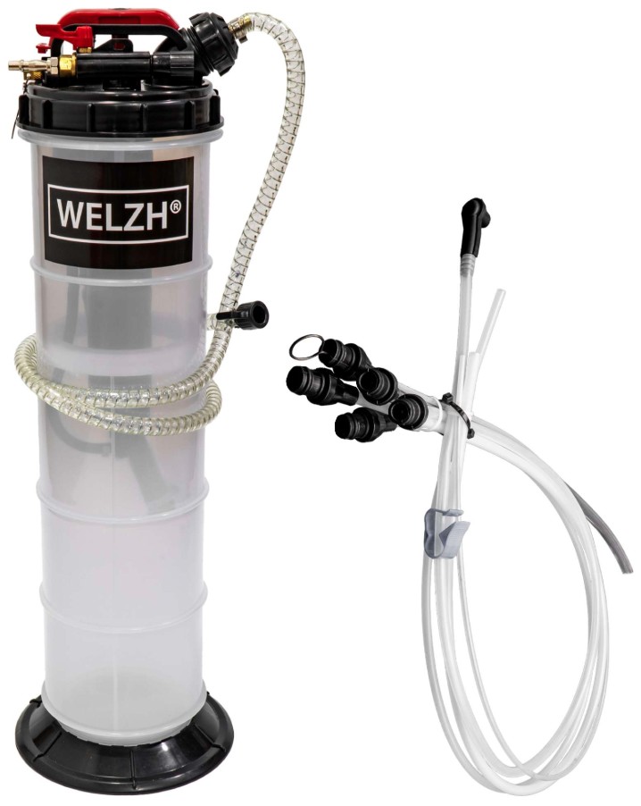 Vloeistof-afzuiger pneumatisch of hand-bediend voor olië, antivries... 9,5L