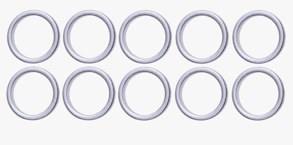 Assortiment afdichtringen  voor BGS 126  Ø 13 / 16,5 mm  10-dlg