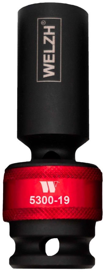 Douille longue à choc 19mm 1/2" articulée