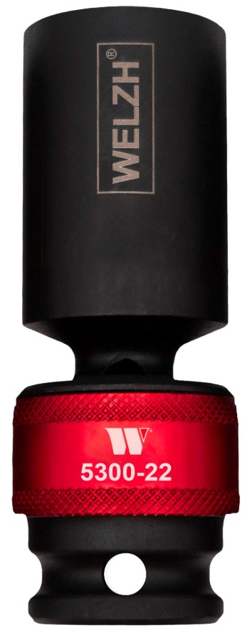 Douille longue à choc 22mm 1/2" articulée