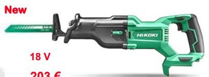 Acu reciprozaag 18V/130mm. Zonder accu of lader. Met koffer