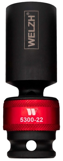 [5300-22-WW] Douille longue à choc 22mm 1/2" articulée