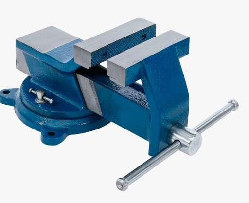 [BGS58112] Stalen bankschroef  gesmeed  125 mm spanbekken, draaibaar 360°