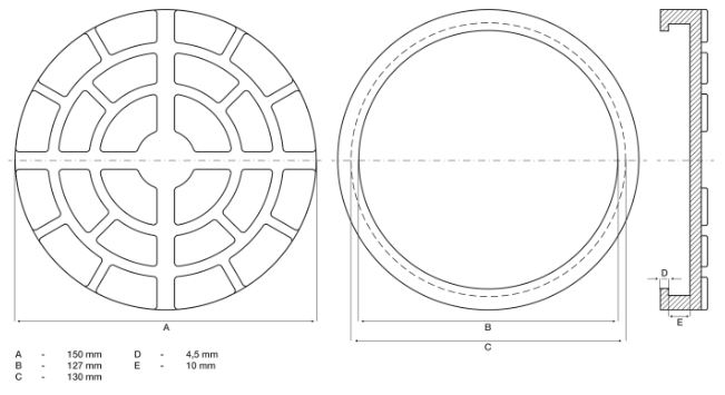 Tampon caoutchouc Ø150x10mm