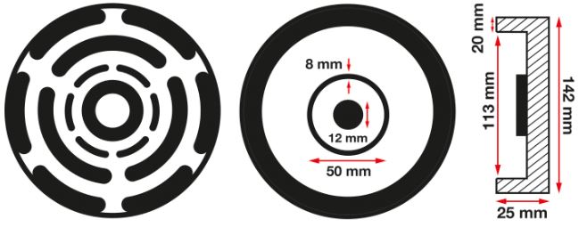 Tampon caoutchouc Ø143x25mm