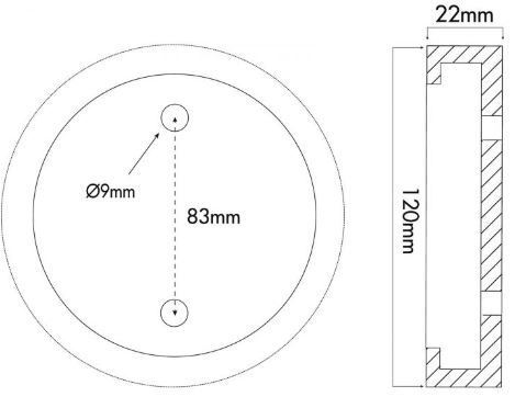 Tampon caoutchouc Ø120x22mm