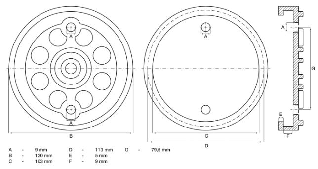 Tampon caoutchouc Ø120x22mm (copie)