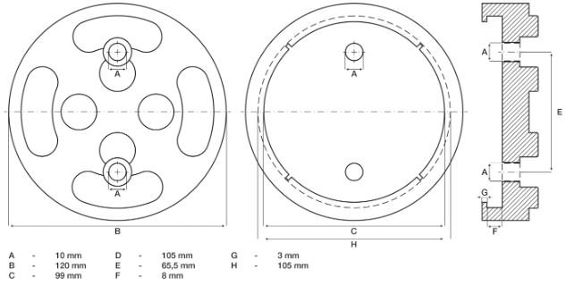 Tampon caoutchouc Ø120x30mm