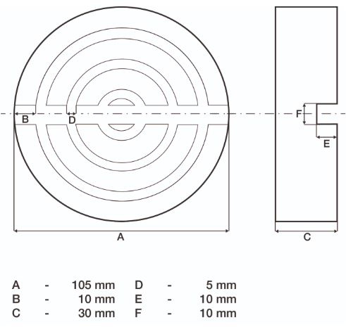 Tampon caoutchouc Ø 105x30mm