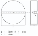 Tampon caoutchouc Ø 75x35mm