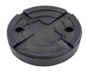 Ronde rubber met stalen plaat Ø125x26mm