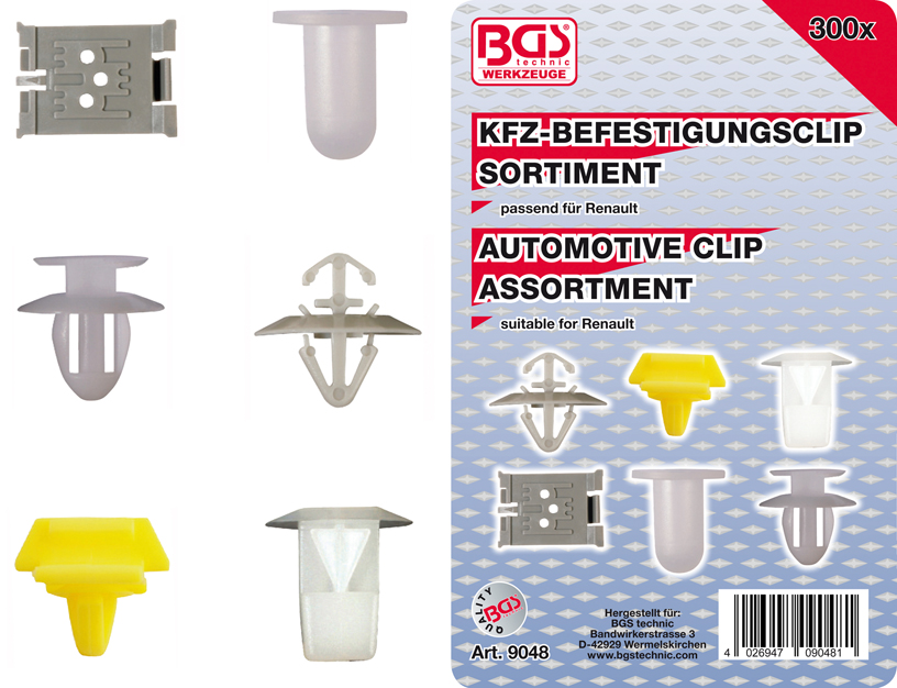 Assortiment de clips Renault 300 pcs