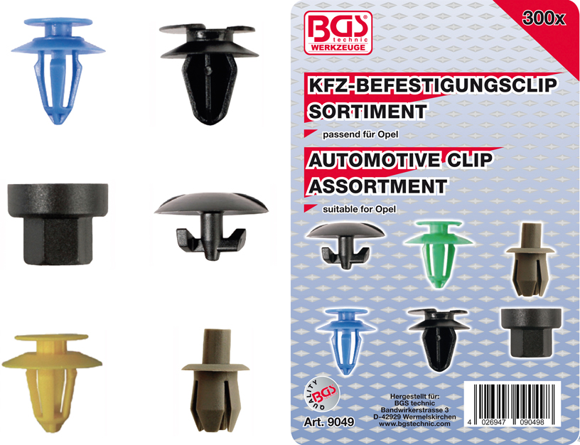 Assortiment clipsen Opel 300 st.
