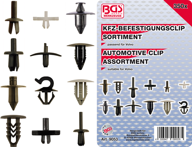 Assortiment de clips Volvo 350 pcs