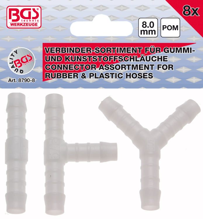 8 mm Hose Connector Assortment