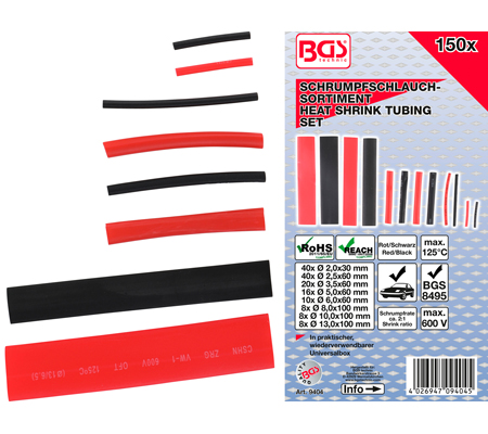 Gaines thermorétractables 150 pcs