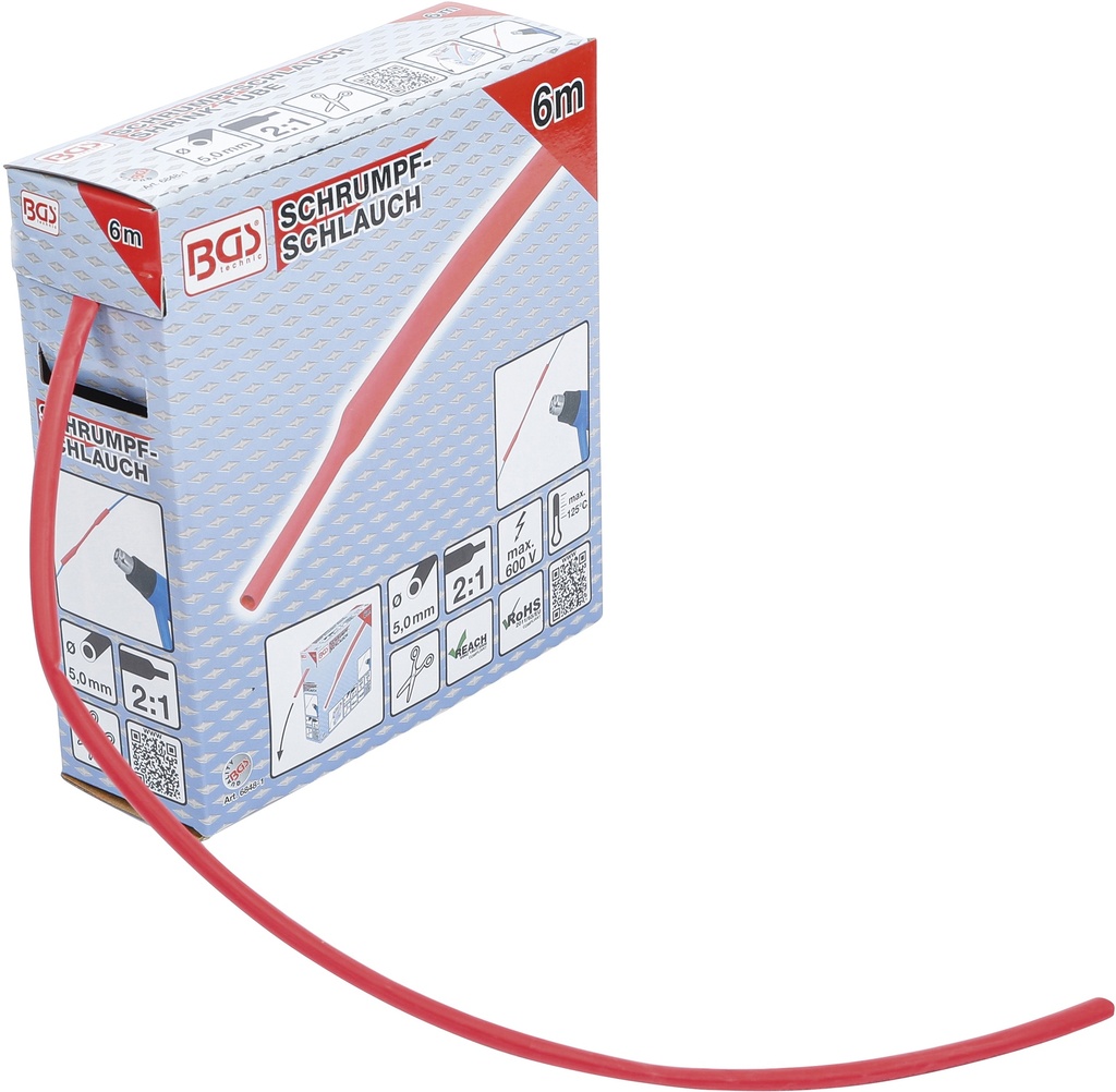 Krimpkous-box rood Ø 5 mm 6 m