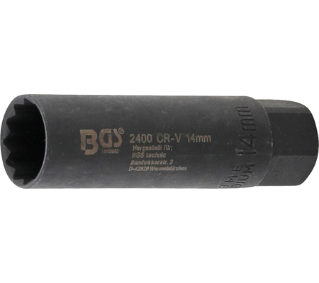 Douille bougies 14 mm 3/8 x 65mm