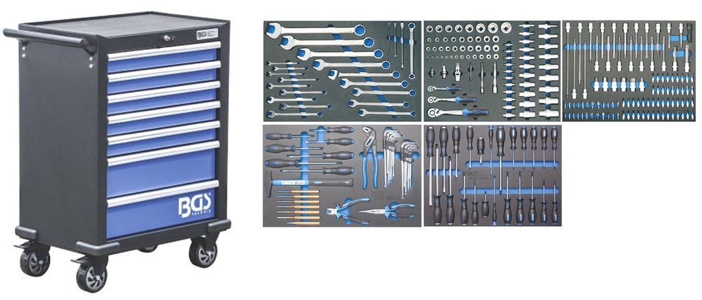 Servante 7 tiroirs avec 265 outils