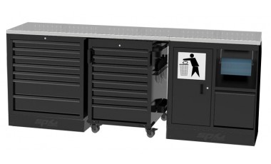 USA Workshop serie RVS L 2,55m x 1,04m x 62 cm