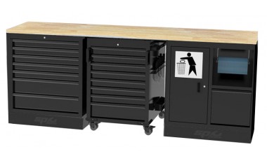 USA Workshop serie Hout L 2,55m x 1,04m x 62 cm