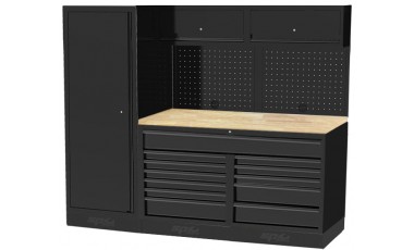 Armoire d'atelier série USA bois L 2,4m x 1,04m x 62 cm