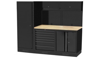 Armoire d'atelier série USA bois L 2,4m x 1,04m x 62 cm