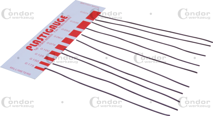 Fijne meetbanden Plastigauge® rood 0,025 - 0,175 mm (10 st.)