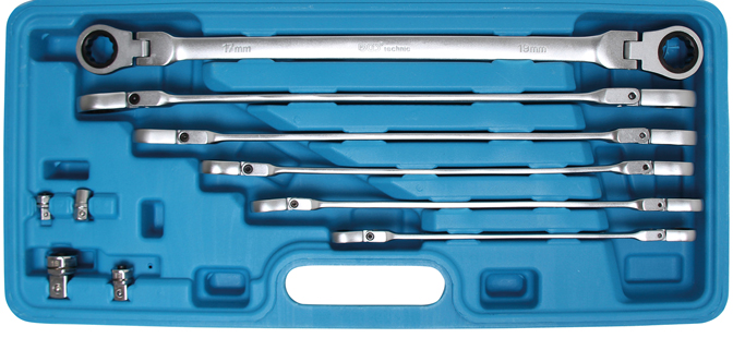 Set extra lange ratelsleutels 8-19mm