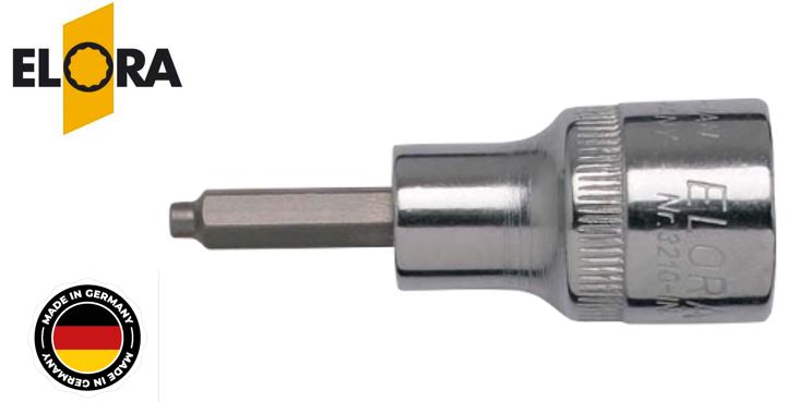 Inbus dop 1/2" Allen met geleider 6mm