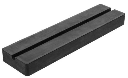 Rubber pad met groef  373x100x35mm