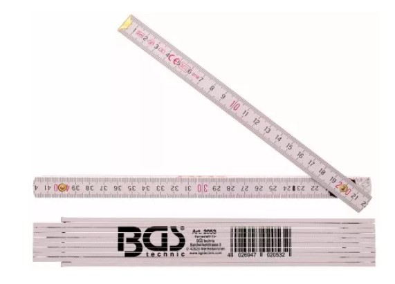 Plooimeter hout geel 2M