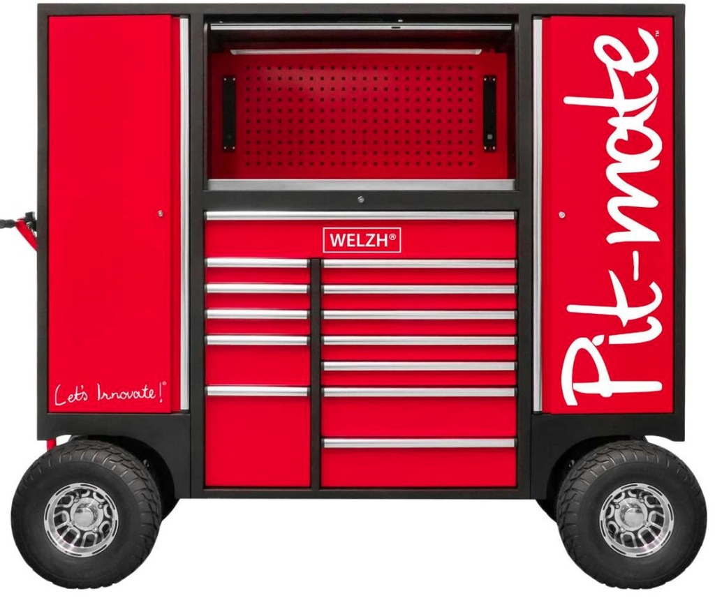 Professional Racing Pit Gereedschapswagen Rood 13 laden 2044x600x1556