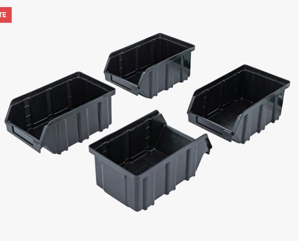 Set 4 bakken met ophangrail