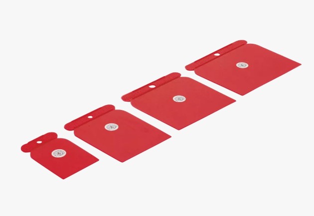 4-pièces grattoir Set, 50-80-100-120 mm