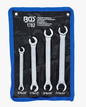 Jeu de clés à tuyauter en pouce 4 pièces