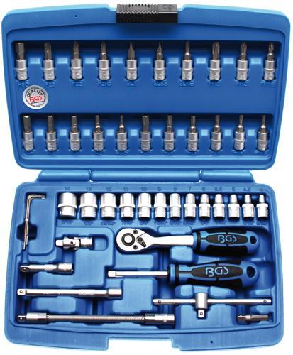 Boîte de douilles 1/4" 46 pcs