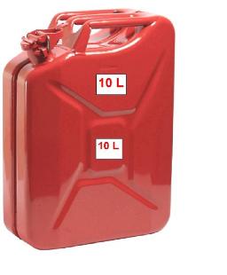 Jerrycan HD rouge - 10L métal