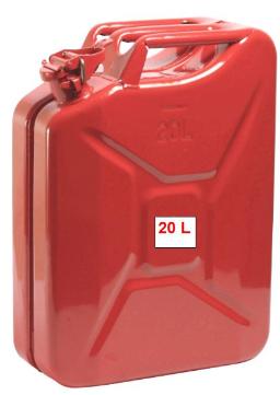 Jerrycan Rood - 20L staal