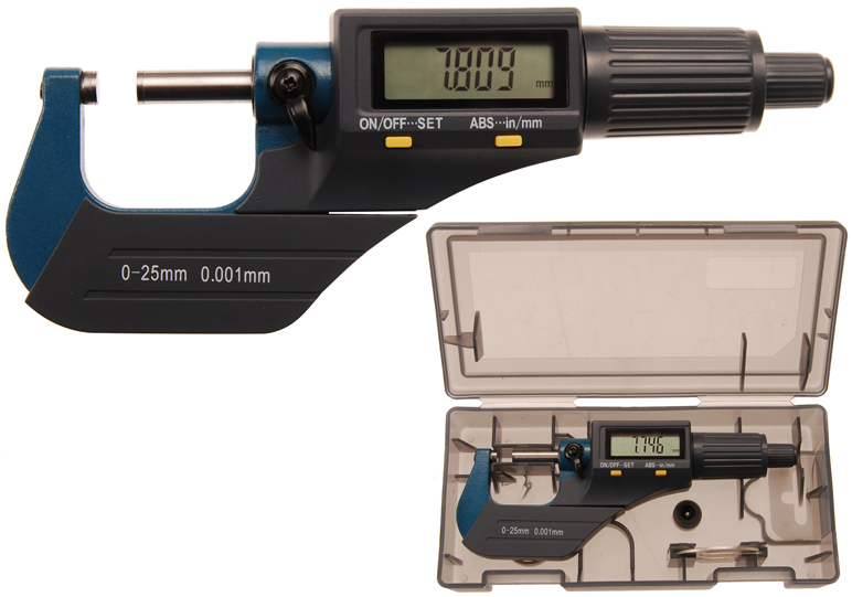 Digitale micrometer 0-25mm
