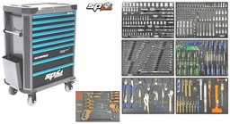 [SP00327] Servante Blanc / Bleue 382 outils