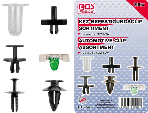 [BGS9042] Assortiment de clips BMW & VW 290 pcs