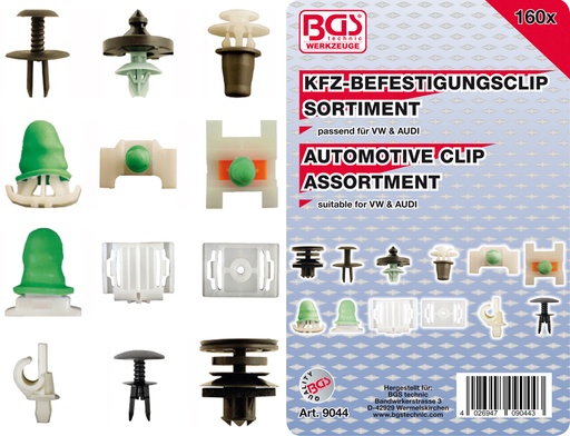 [BGS9044] Assortiment de clips Audi & VW 160 pcs