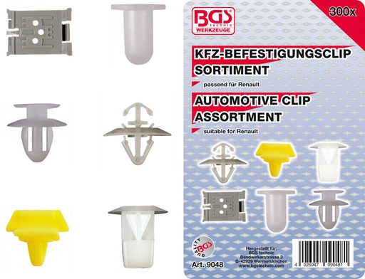 [BGS9048] Assortiment clipsen Renault 300 st.
