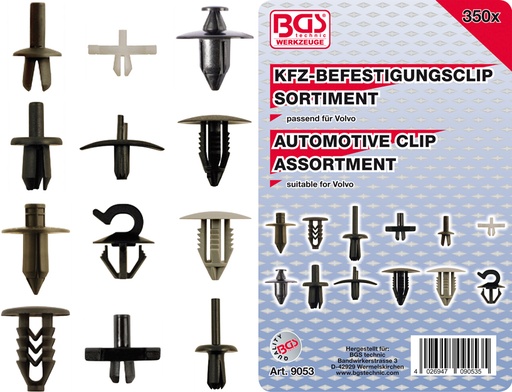 [BGS9053] Assortiment de clips Volvo 350 pcs