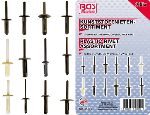 [BGS9054] Assortiment GM, BMW, Chrysler, VW & Ford 235 pcs