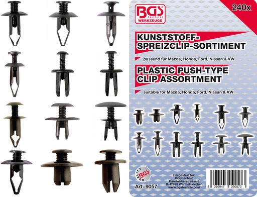 [BGS9057] Assortiment Mazda, Honda, Ford, Nissan & VW 240 pcs