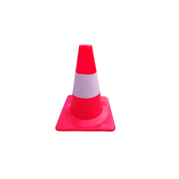 [CONE 30] Cône de chantier rouge-blanc 30cm