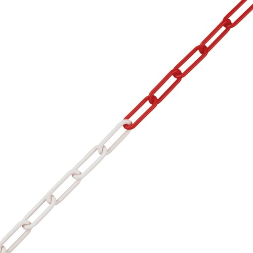 [NO1165083] Ketting rood/wit 25m
