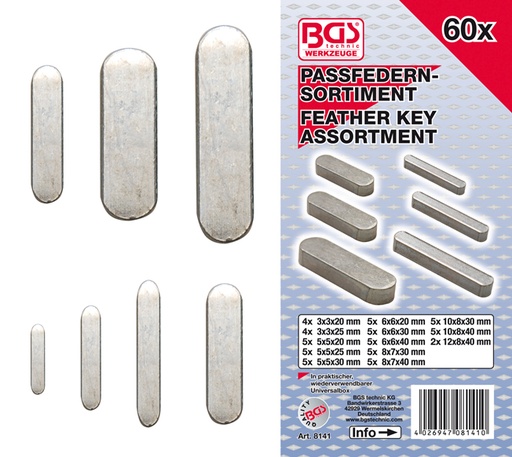 [BGS8141] Clavettes 20-40mm 60 pcs